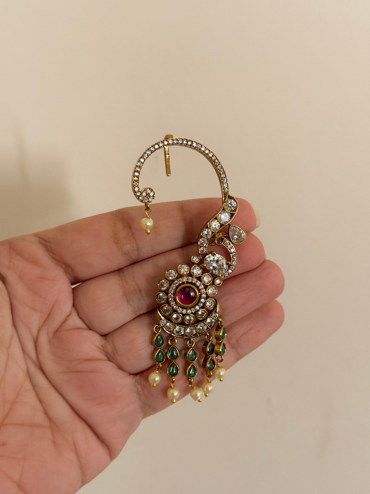 Polki & Ruby Tassel Ear Cuff