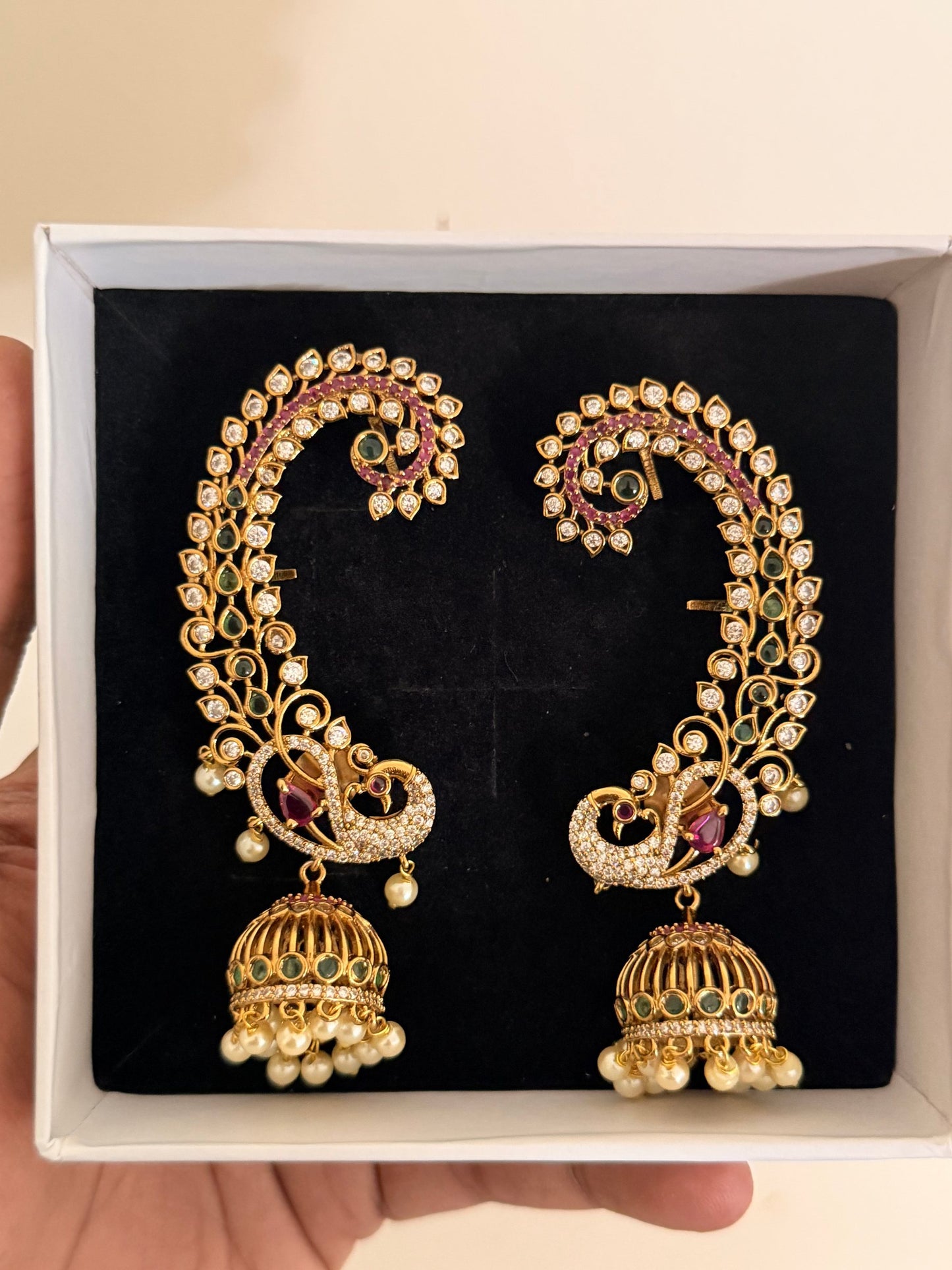 Peacock Vine Jhumka Ear Cuff