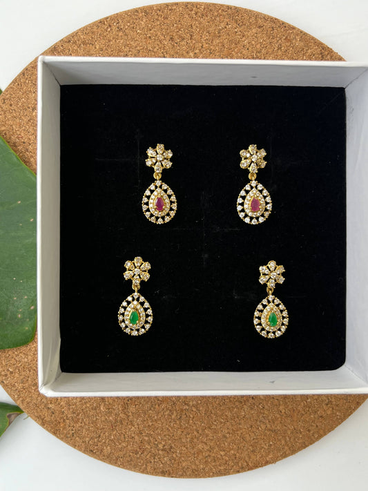 Gold Look-Alike Teardrop Dangler Earrings