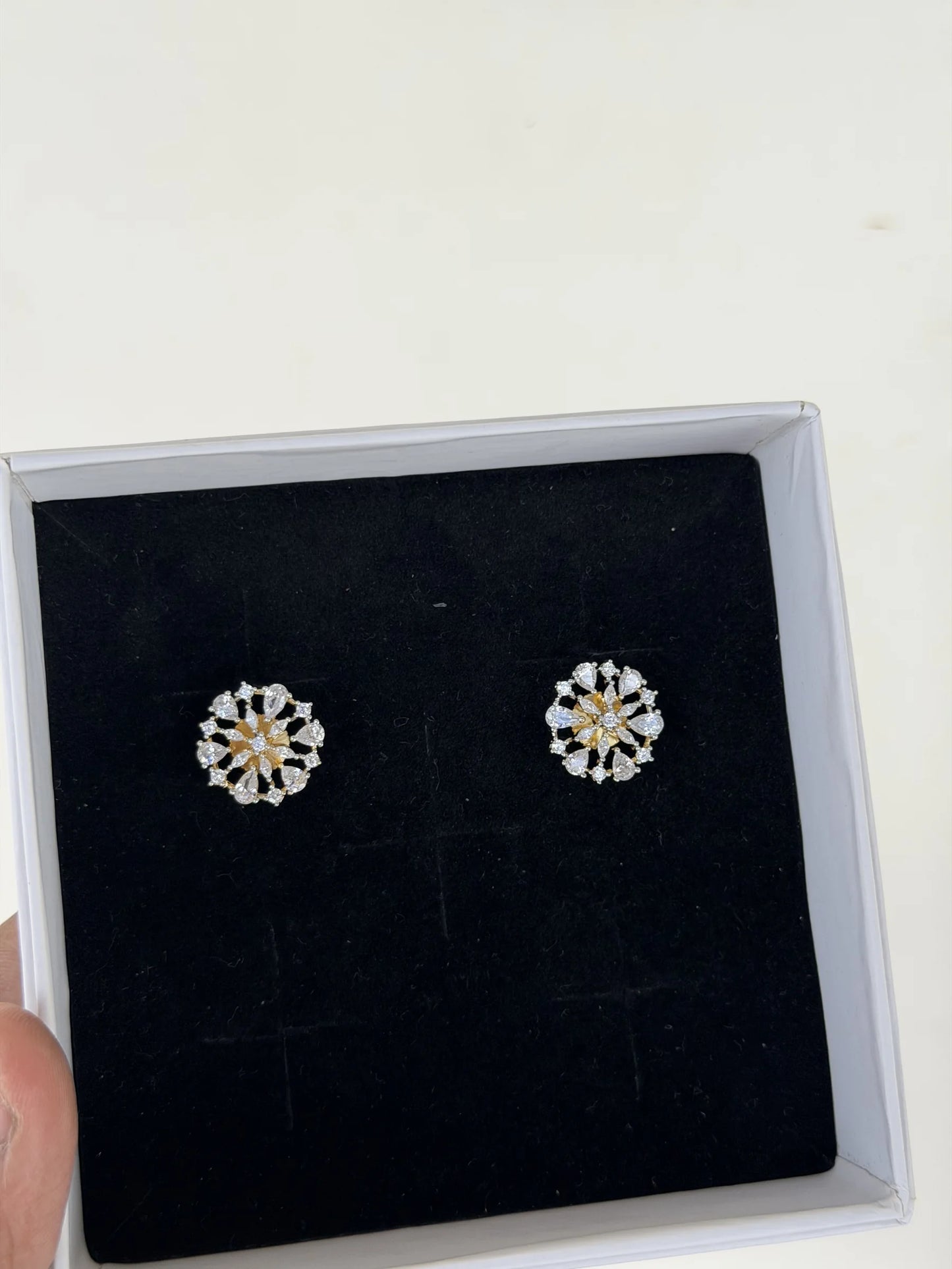 Golden Round AD Stud Earrings