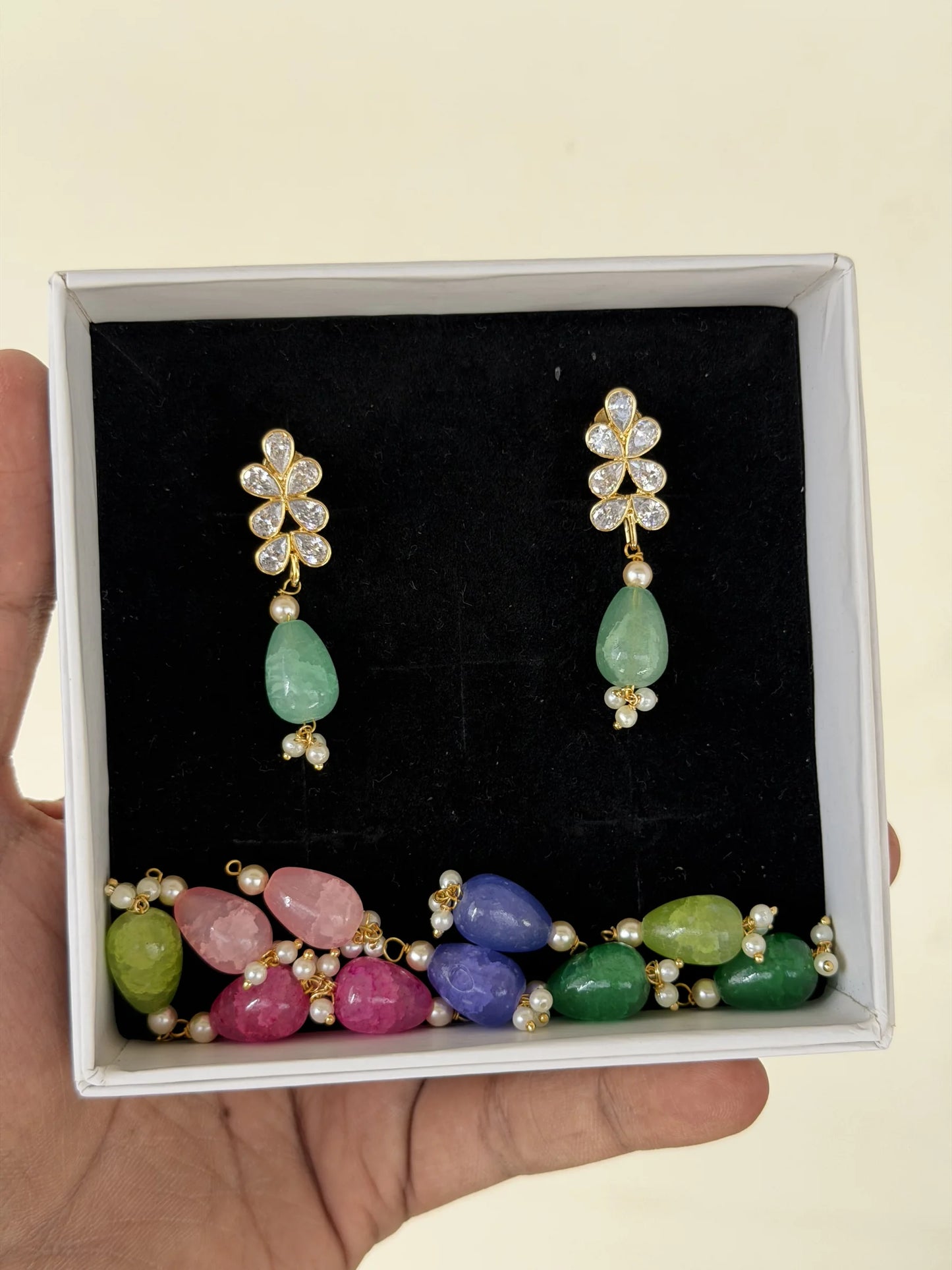 6 in 1 drop earrings