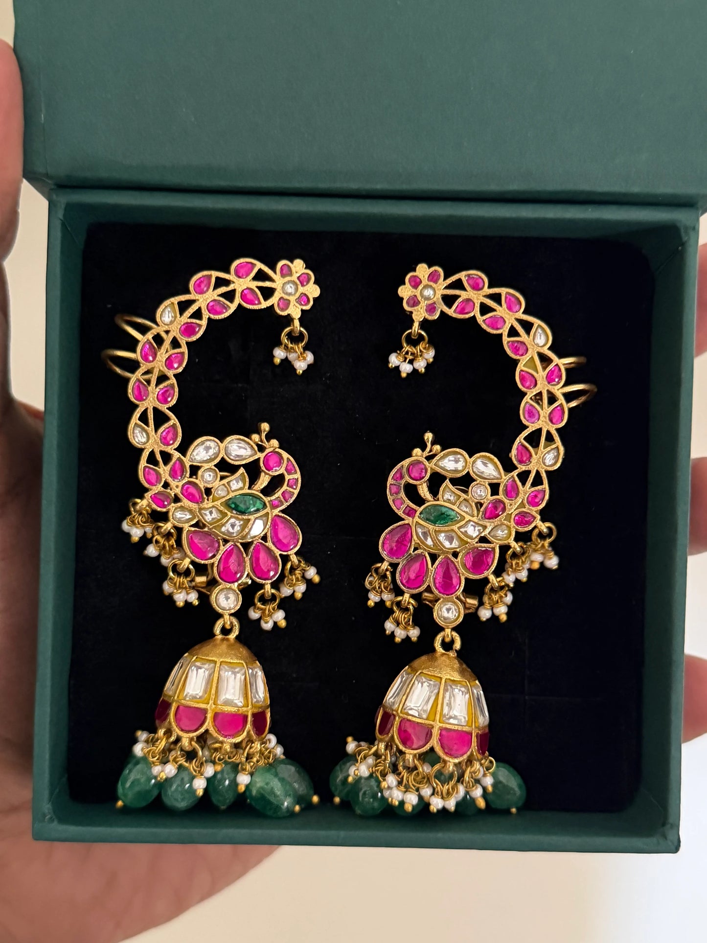 Jadau Kundan Earcuff with Jhumkas