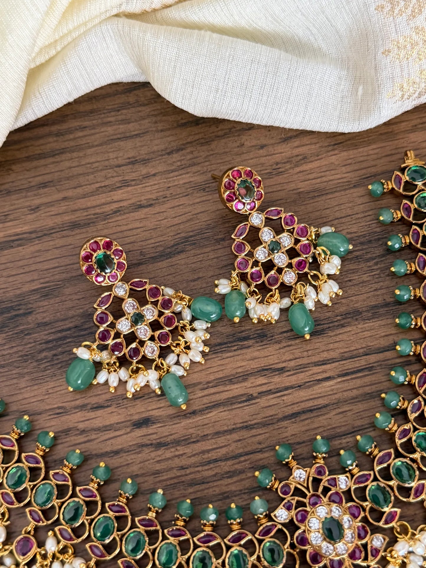 3 in 1 Floral Necklace Set