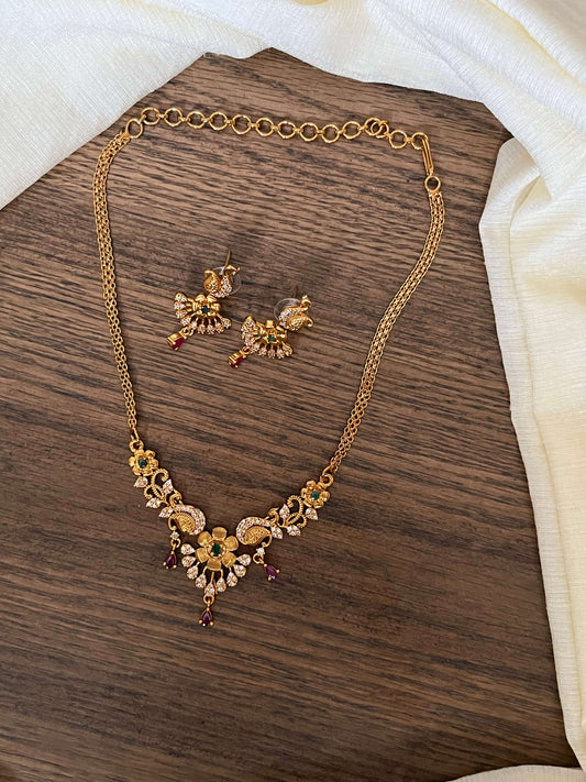 Minimal Matte Finish Necklace Set