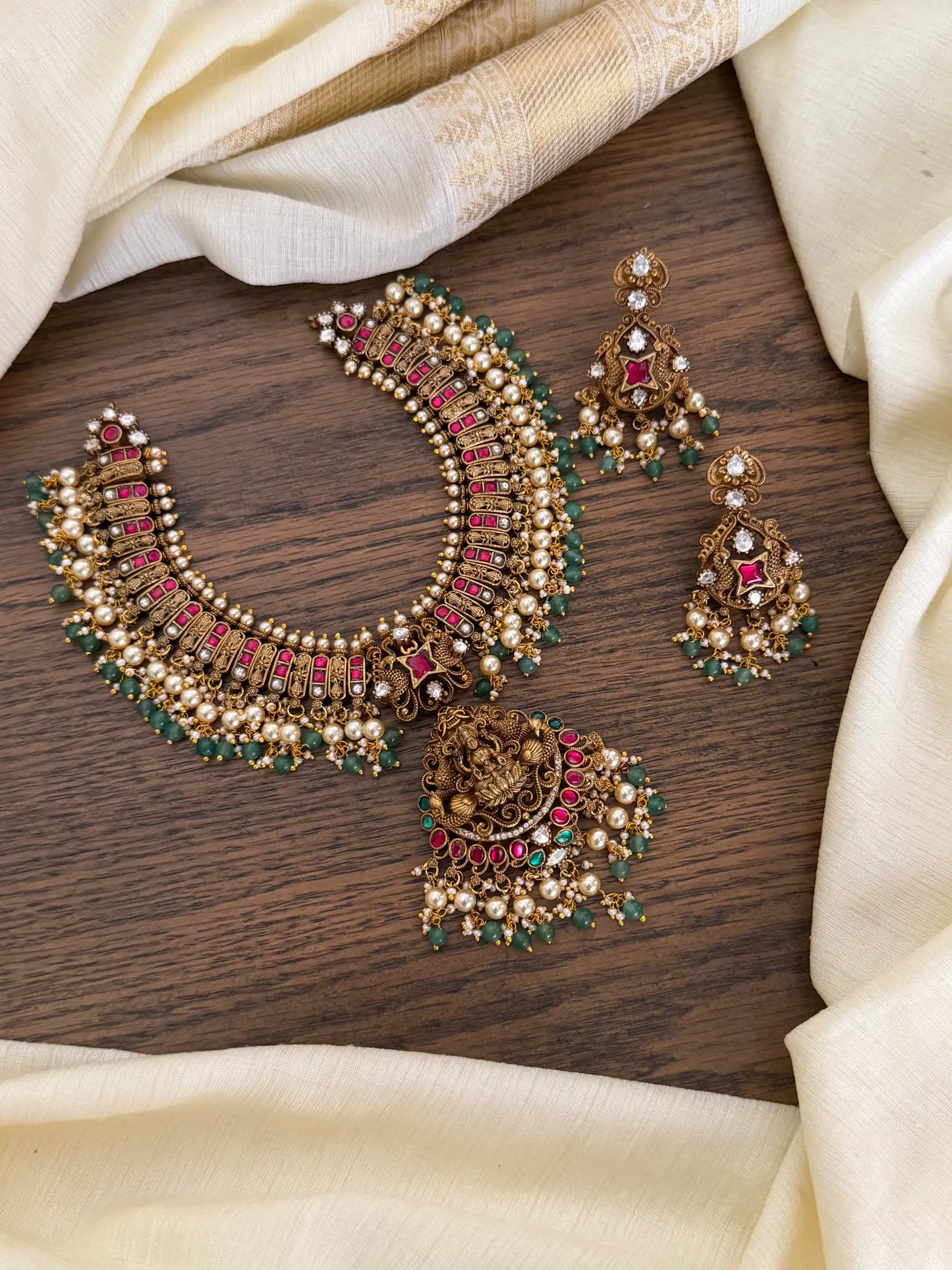 Lakshmi Temple Grand Choker Necklace Set