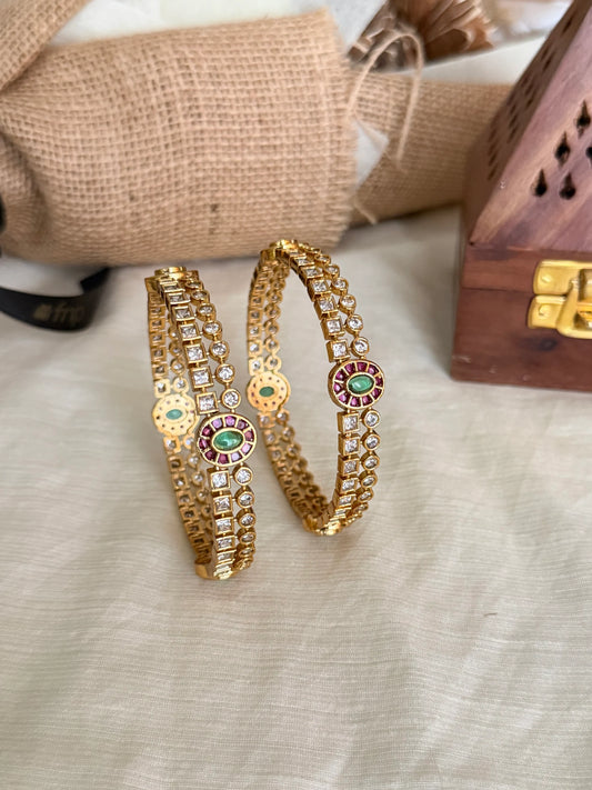 Beautiful White Stone Bangles