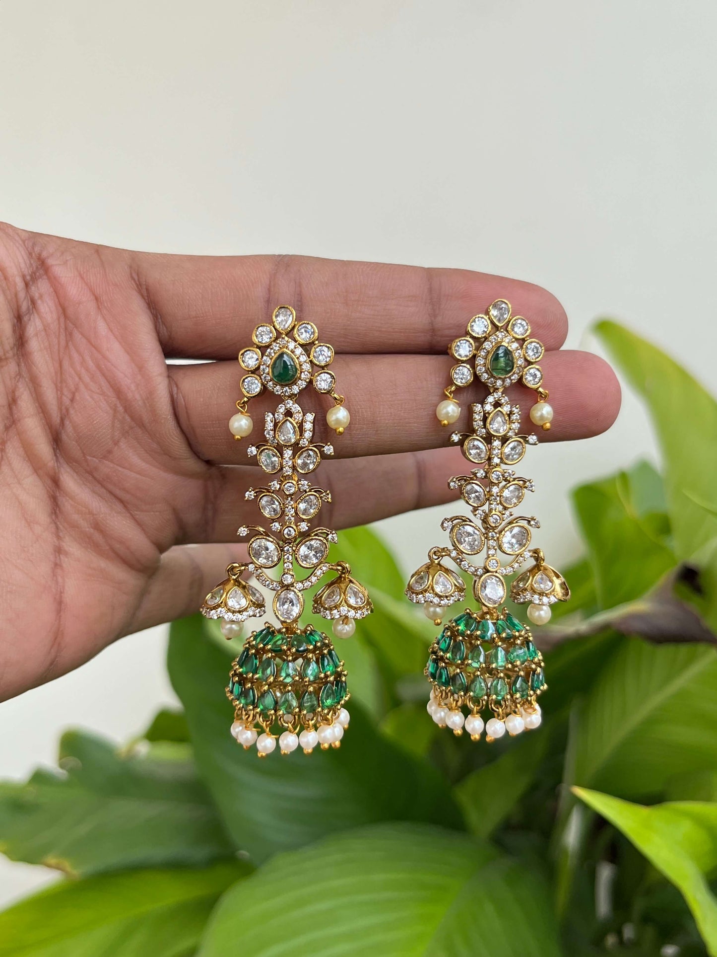 Unique Jhumka Earrings Design – Available in Multicolor & Green Variants