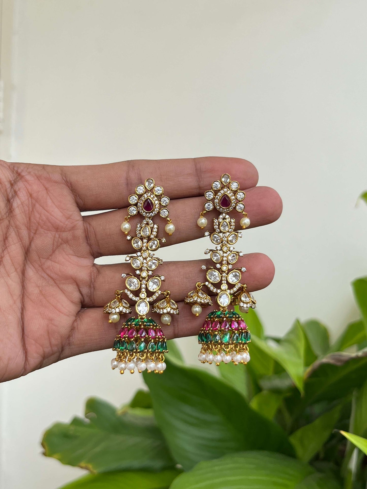 Unique Jhumka Earrings Design – Available in Multicolor & Green Variants