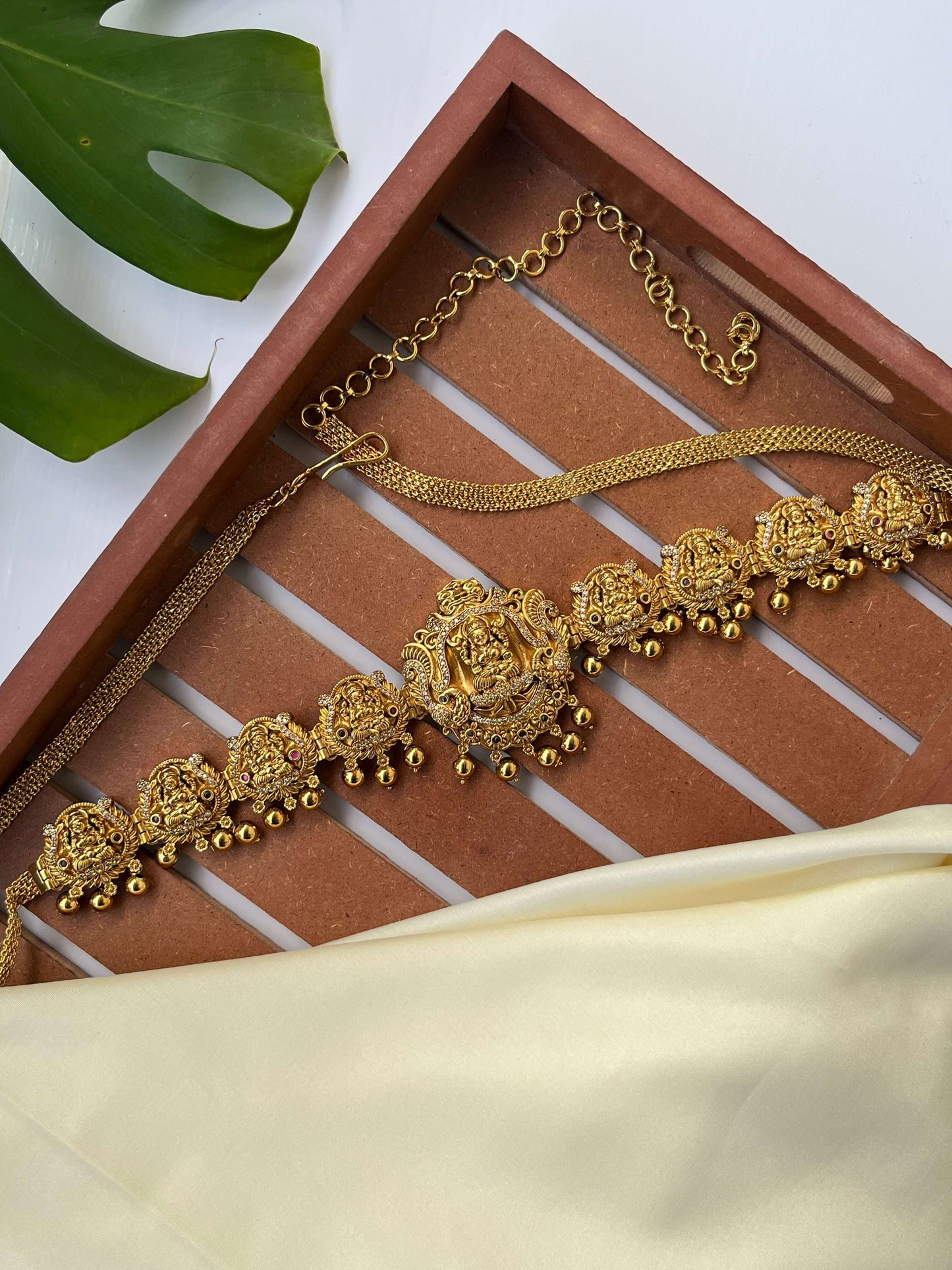 Heavy Nakshi Lakshmi Devi Hipbelt – Bridal Waist Accessory
