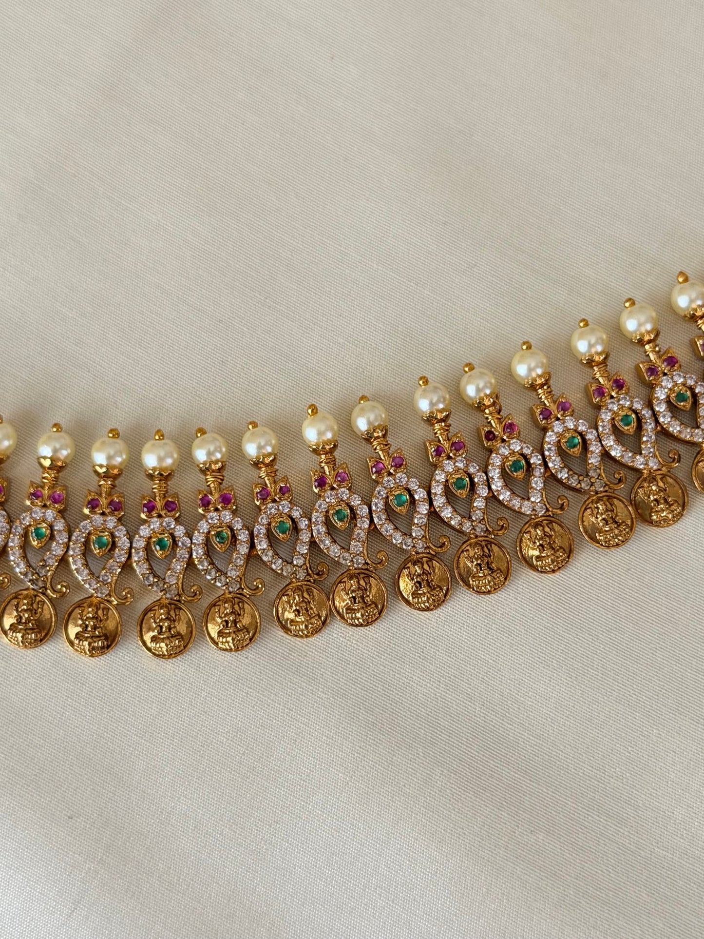 Plain Gold Look Pearl Hip Chain