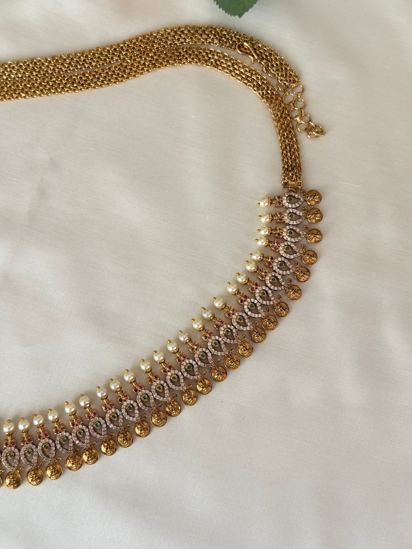 Plain Gold Look Pearl Hip Chain