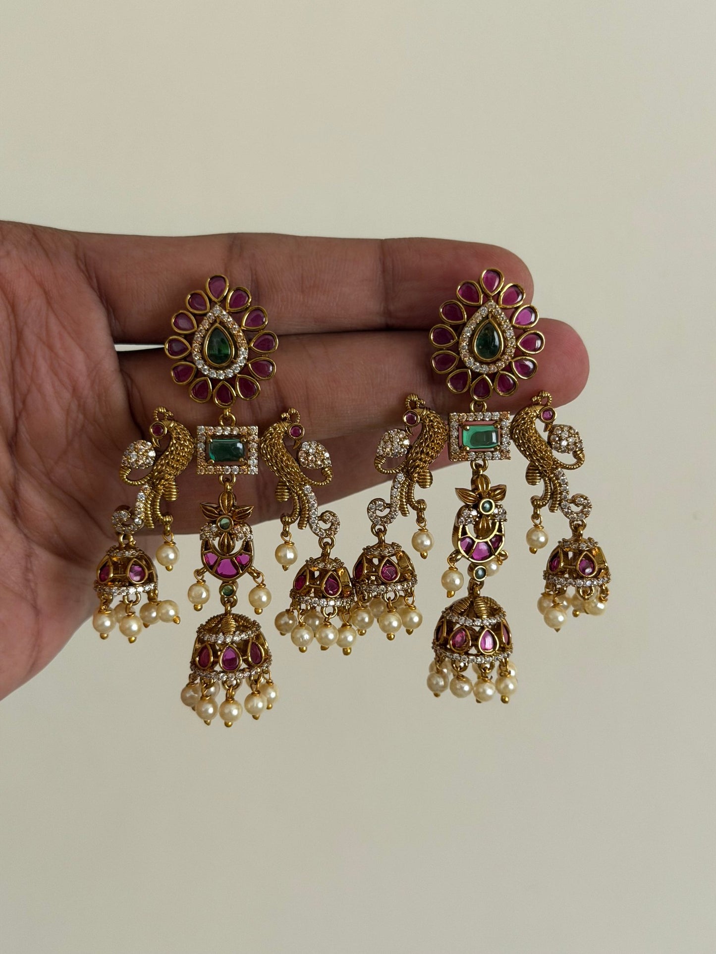 Long Dangler Jhumka Earrings