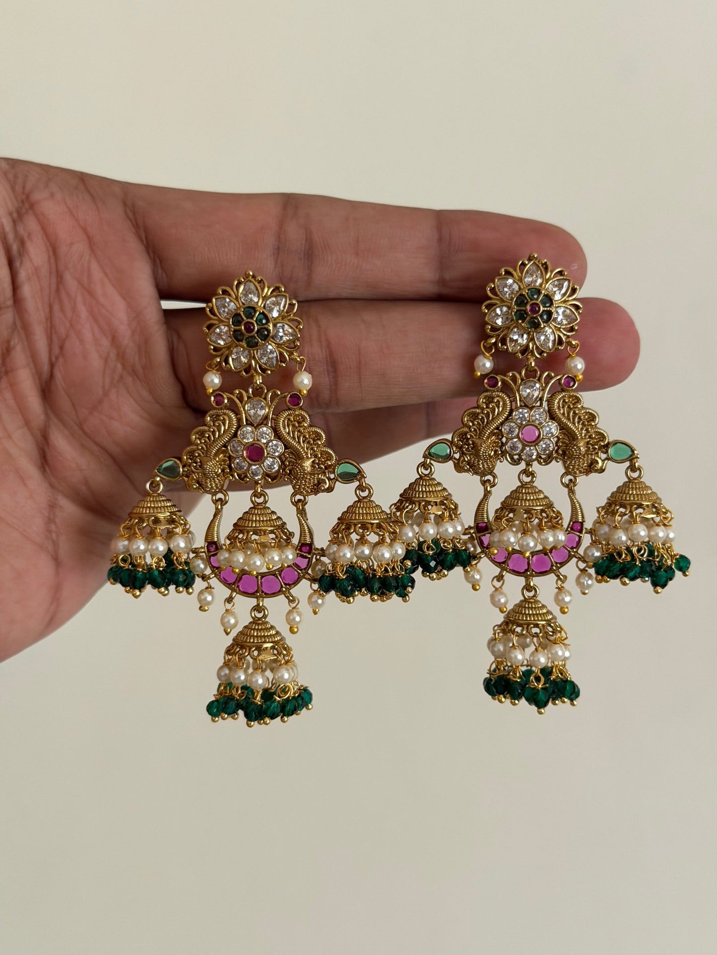 Grand Multi Jhumka Earrings
