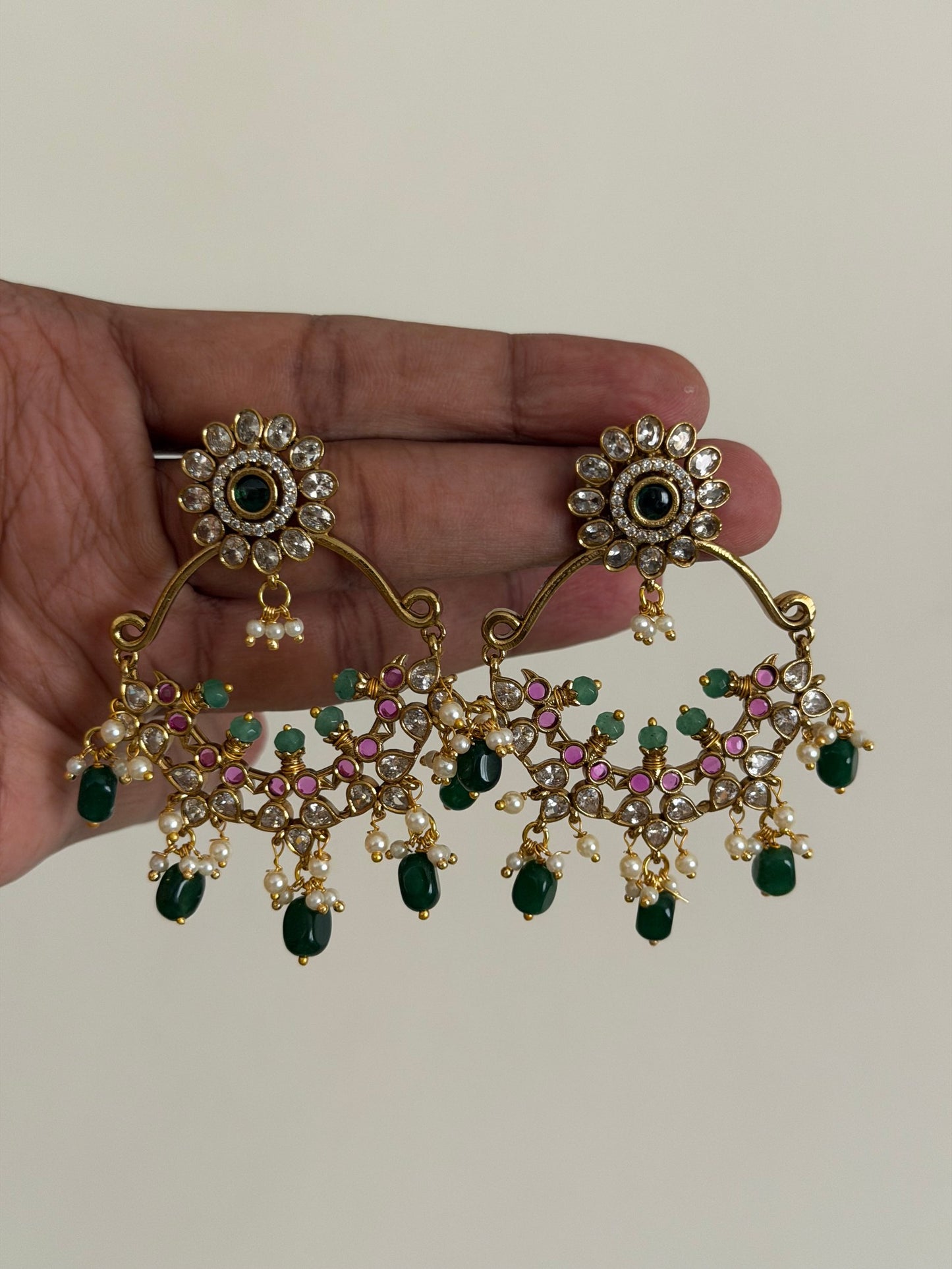 Statement Chaandbali Earrings