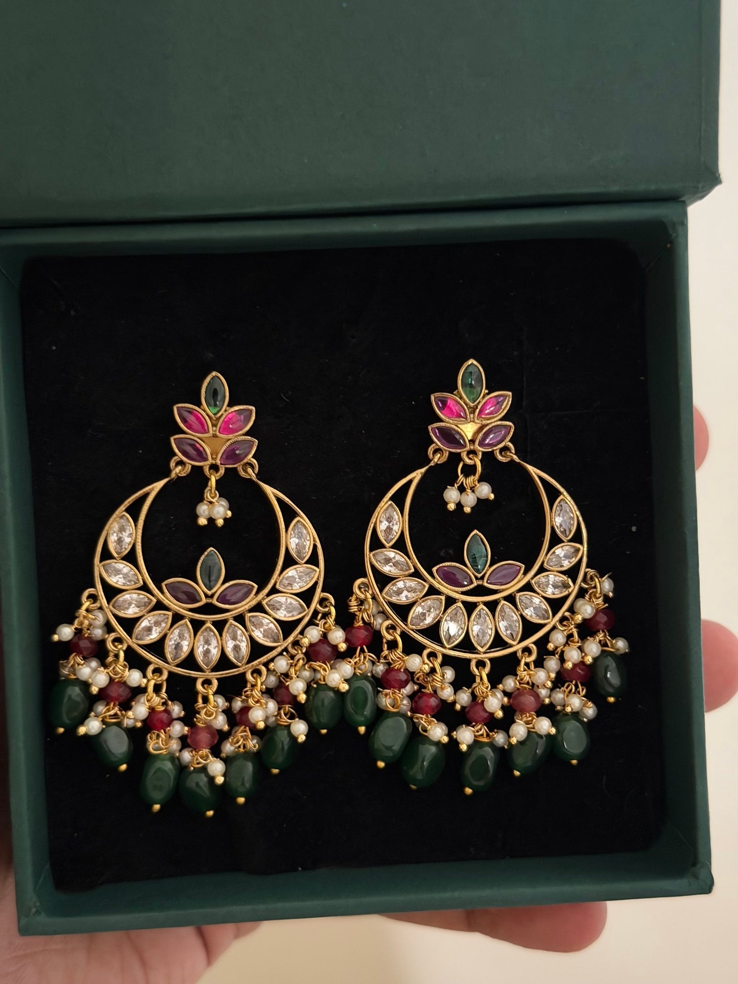 Grand Bridal Chandbali Earrings