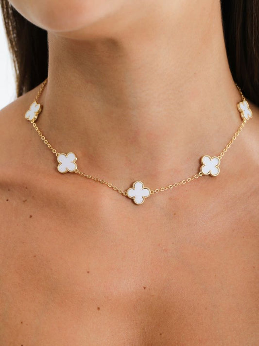 White Klee Necklace