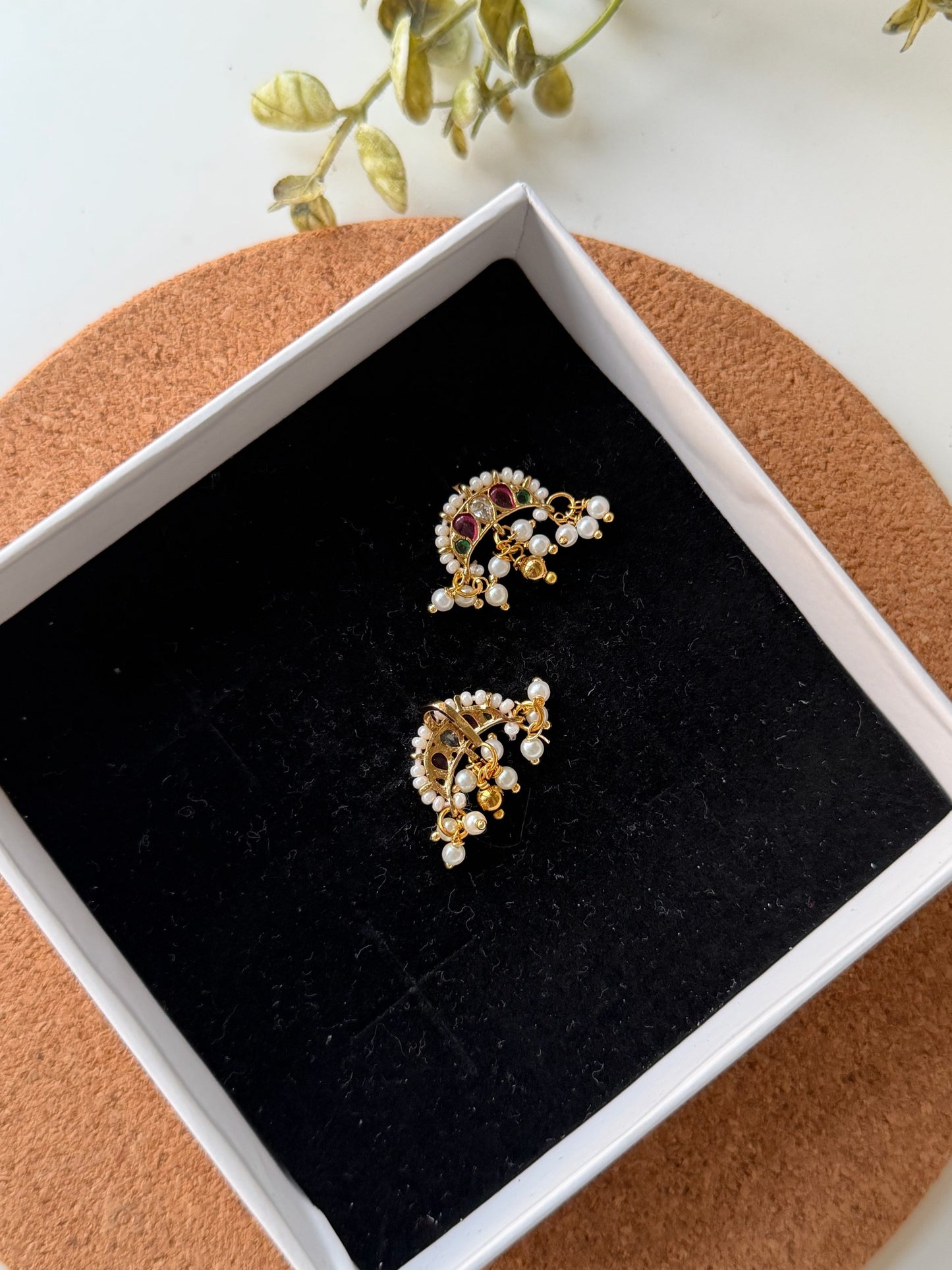 Traditional Pearl Bugadi Earrings for Festive
