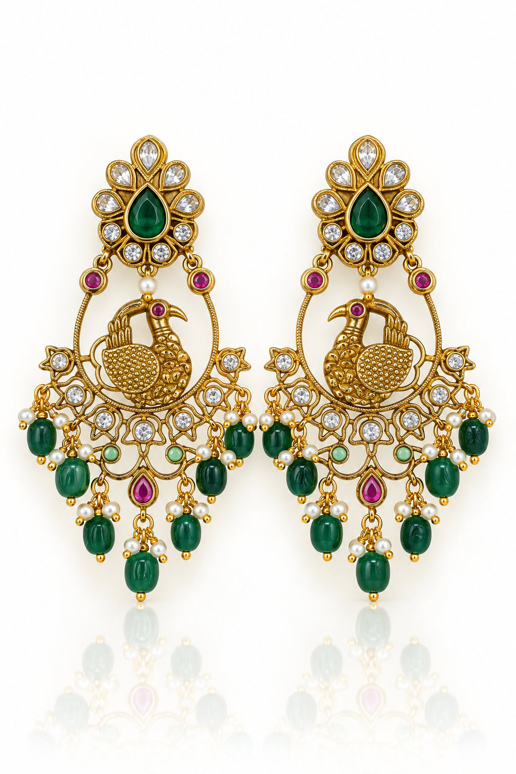 Peacock Chaandbali Earrings