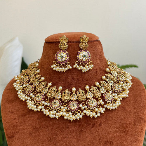 Temple Gutta Pusalu Necklace Set