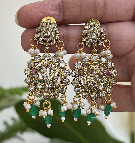 Peacock Dangler Earrings