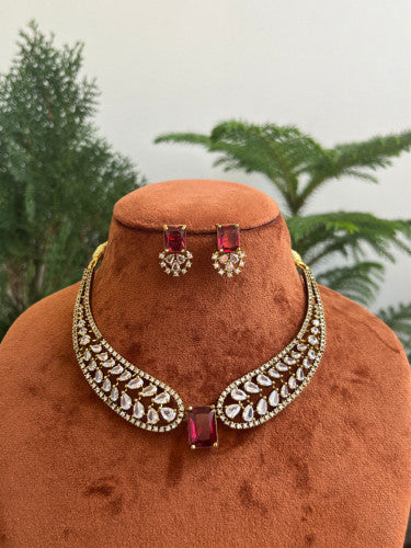 Victorian AD Wing necklace Set - Red, Pink, Mint, Green
