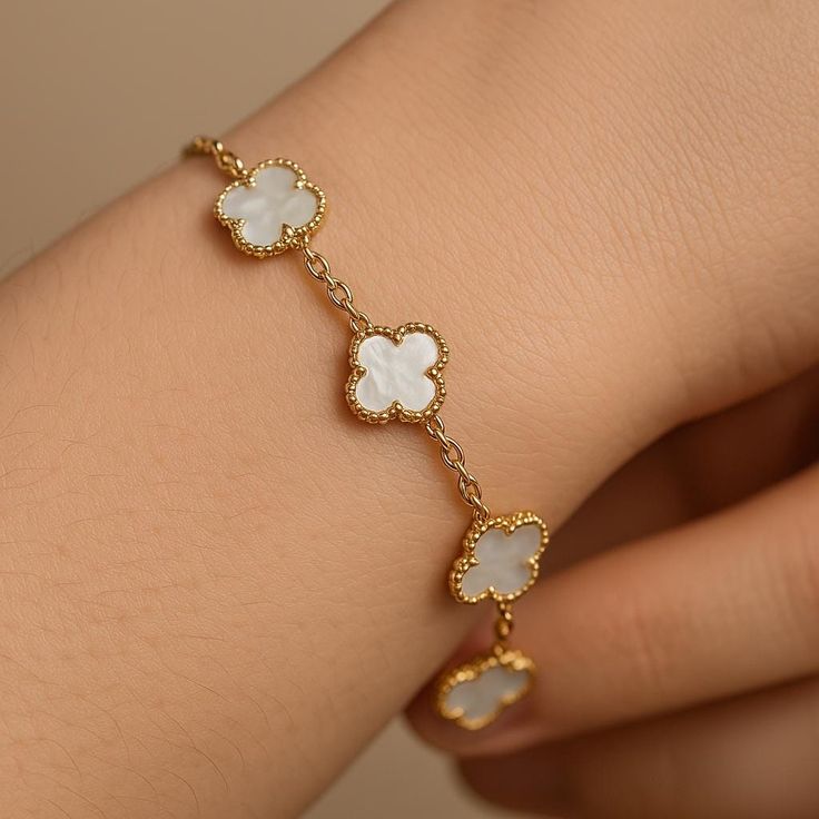 White Clover Rakhi Gift Combo – Necklace, Studs & Elsie Bracelet