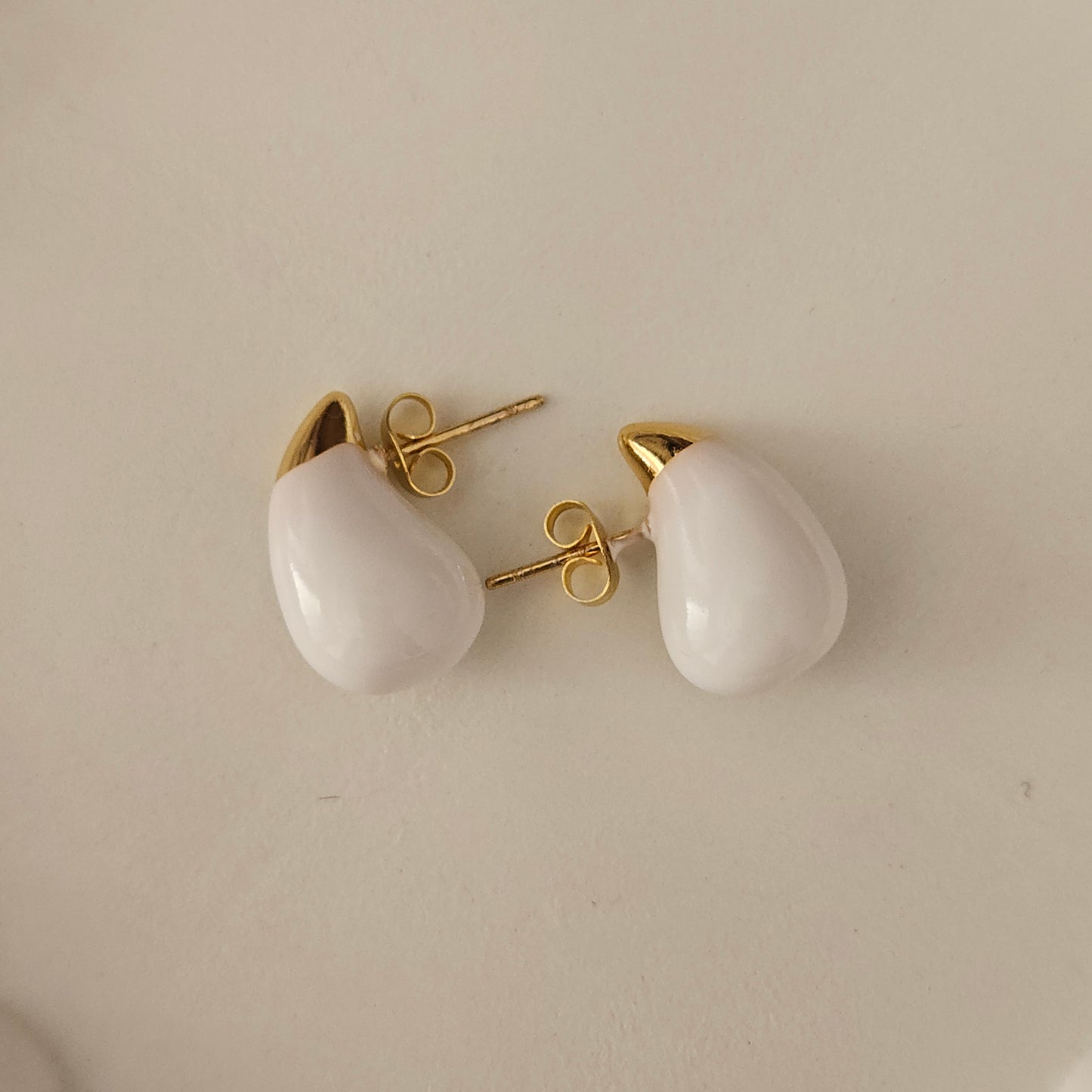 Drop Earrings - White