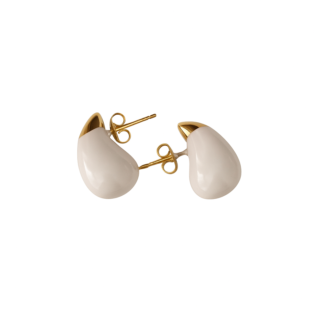 Drop Earrings - White