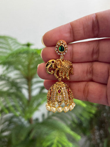 Mystical Elephant Jhumka